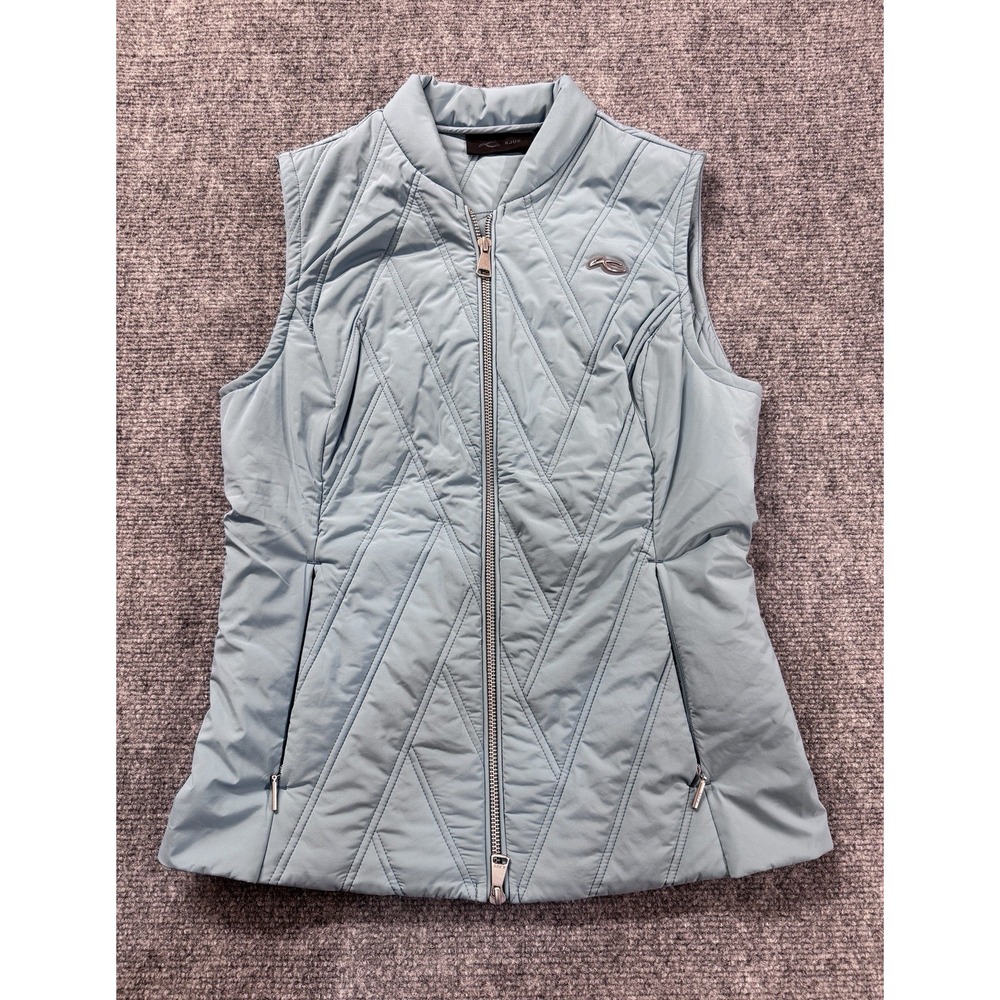 KJUS Golf Vest Bellavista Insulated Full Zip Small Light Blue Women's